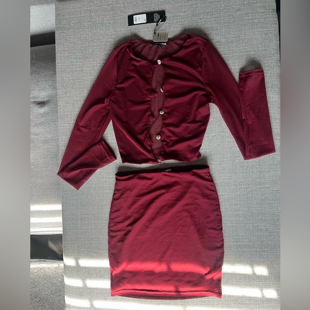 NWT Sexy Burgundy 2 piece